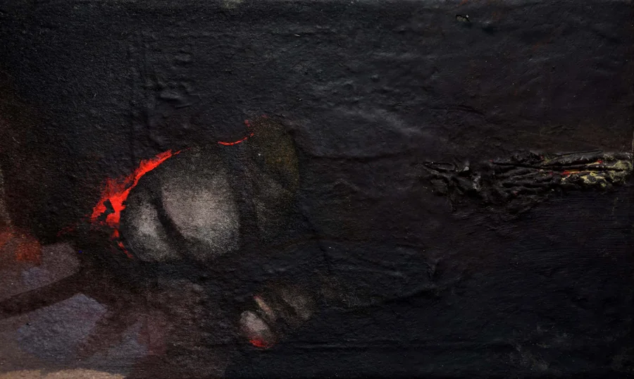 Germinazione, 1990 — Tecnica mista su tela, 20 x 30 cm