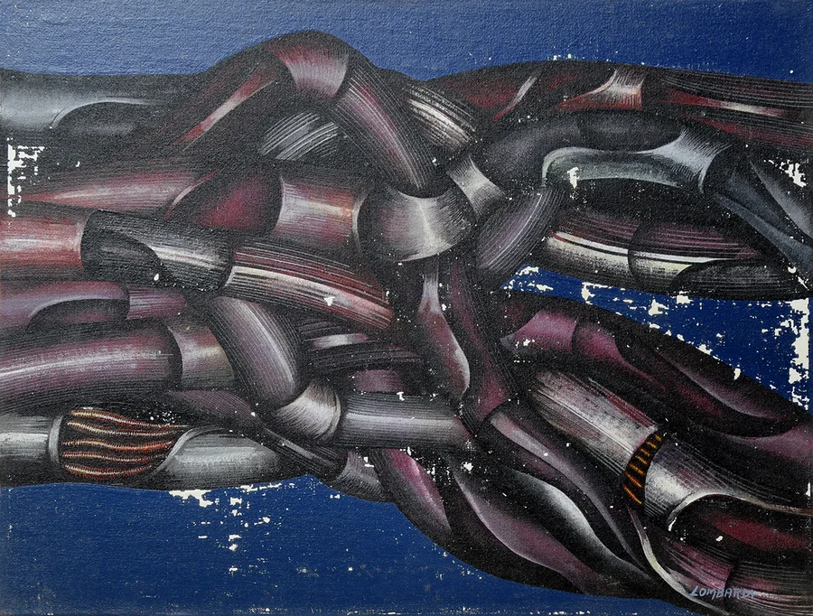 Tutti insieme, 1974 — Acrilico su tela, 40 x 50 cm