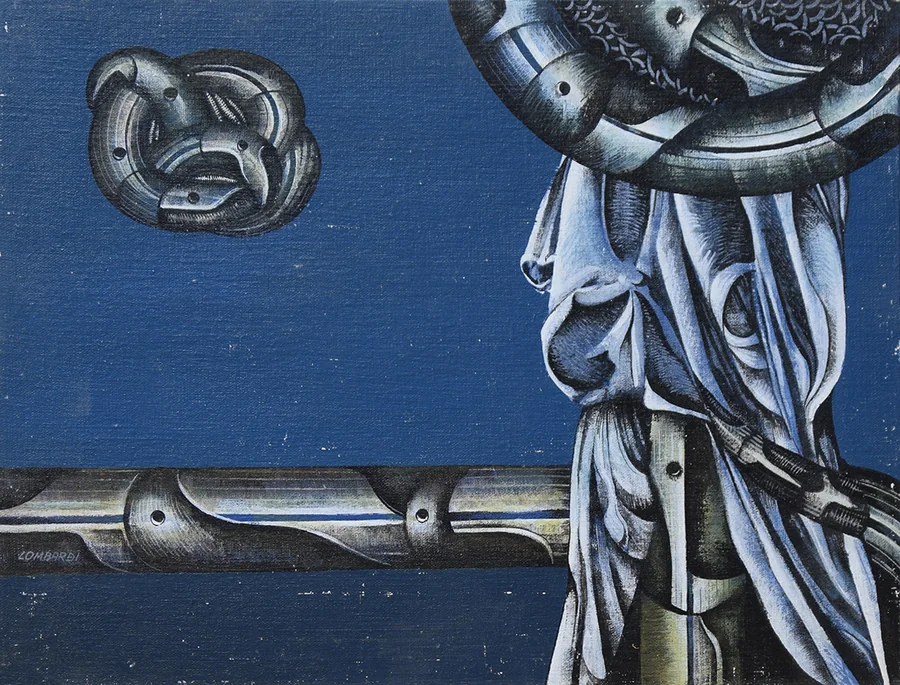 Operazione restauro 2, 1974 — Acrilico su tela, 30 x 40 cm