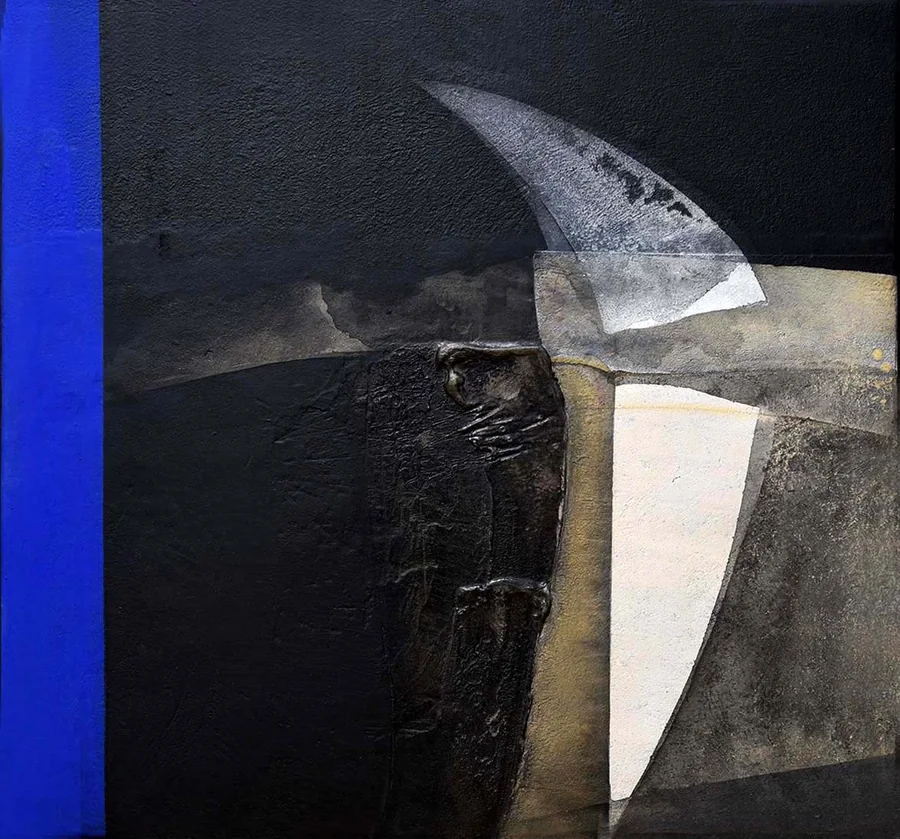 Lune spezzate, 1995 — Tecnica mista su tavola, 57 x 58,5 cm