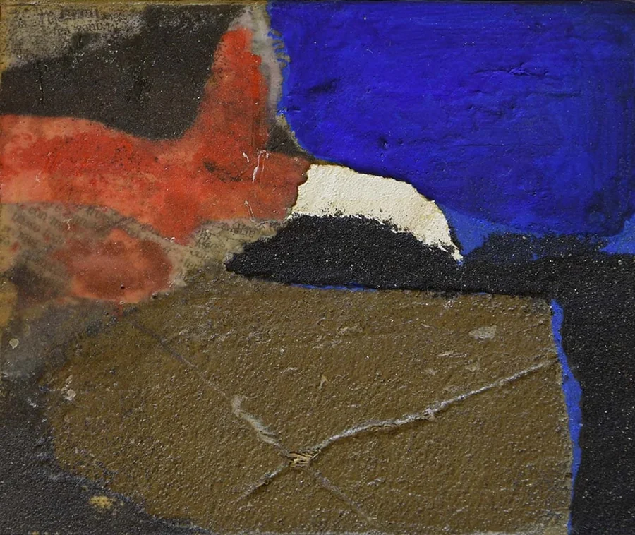 Sulle tracce di una stella, 1993 — Tecnica mista su tavola, 17,2 x 19,7 cm